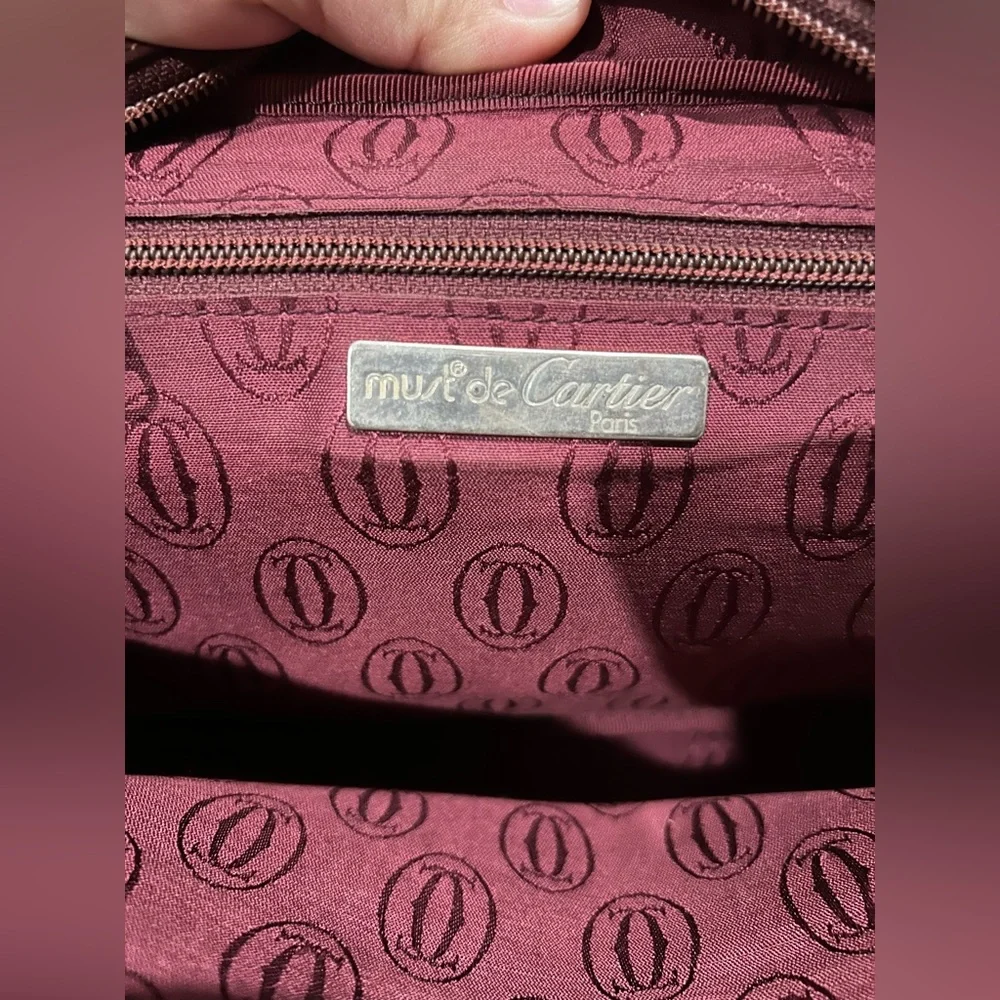 Authentic Vintage Cartier leather sling bag. Used - Picture 7 of 11
